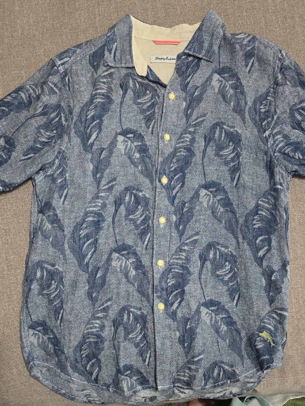 Tommy Bahama Help Me Fronda Linen Camp Shirt Sz Small S